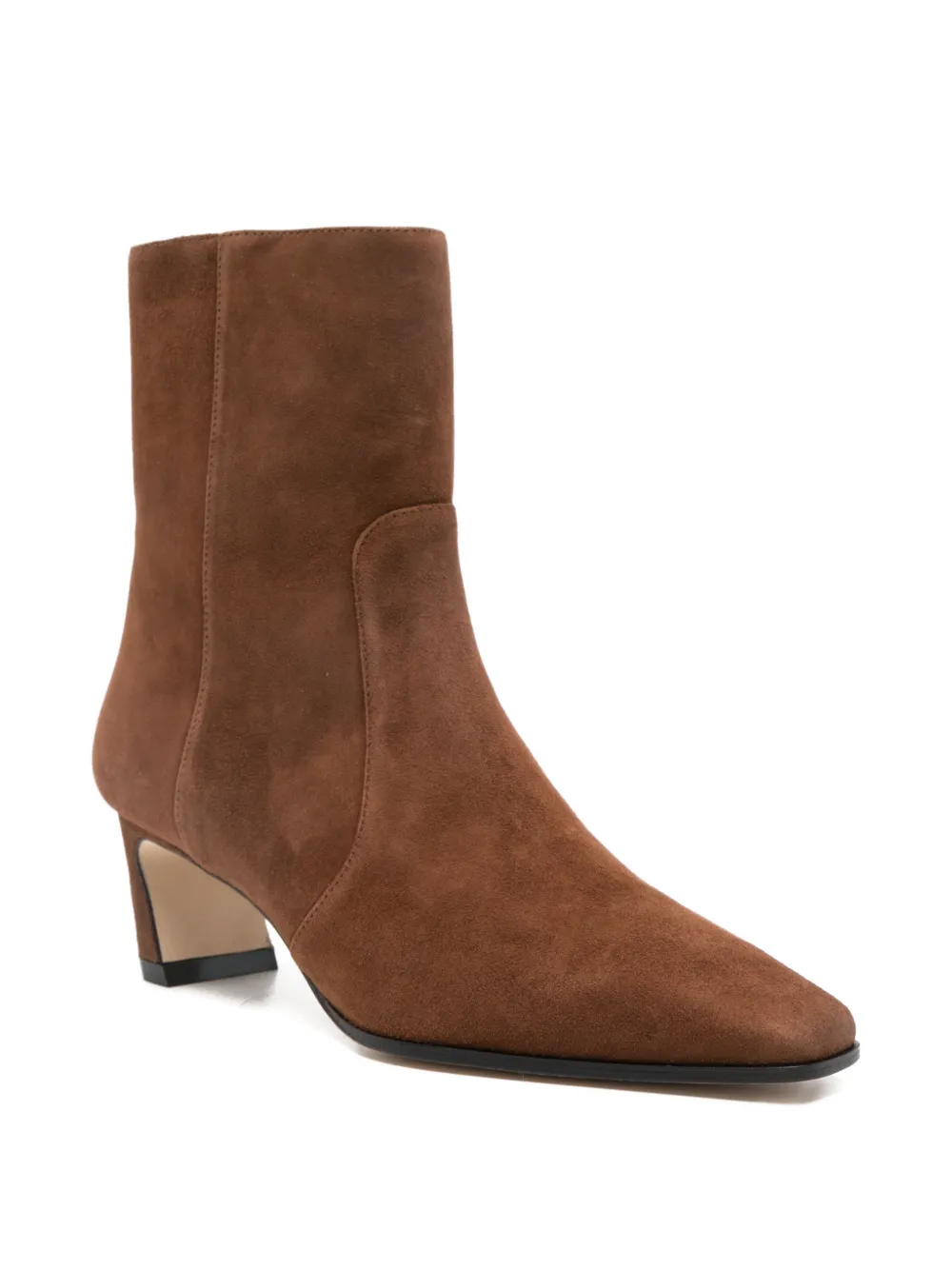 Stuart Weitzman 55mm Square-toe Boots In Brown
