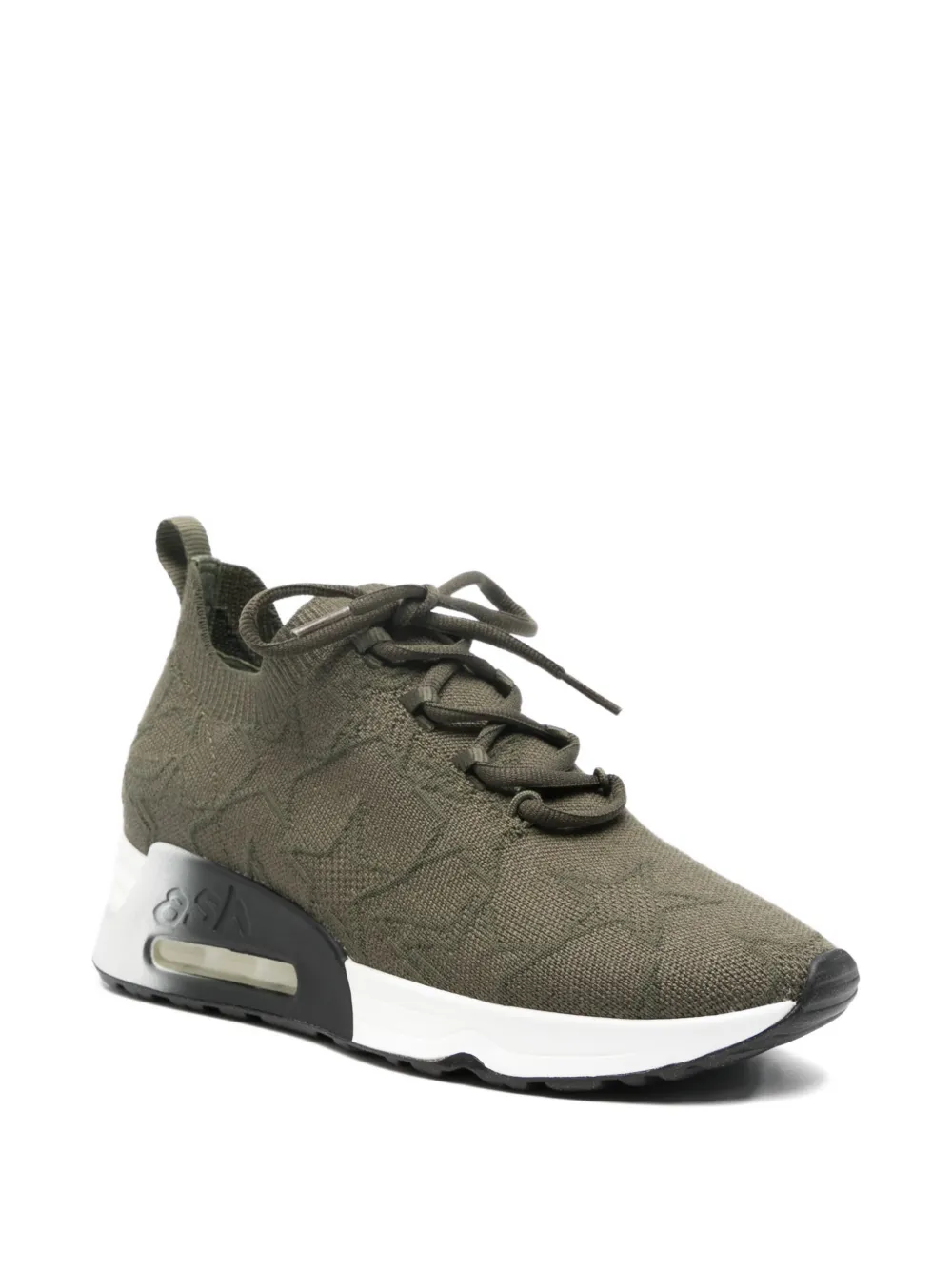 Ash Lucky star-patterned lace-up sneakers - Groen