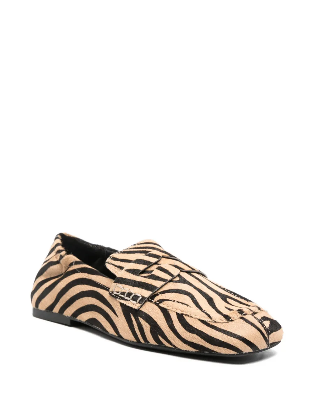 Ash Barkley Zebra Print Loafers In Animal Print
