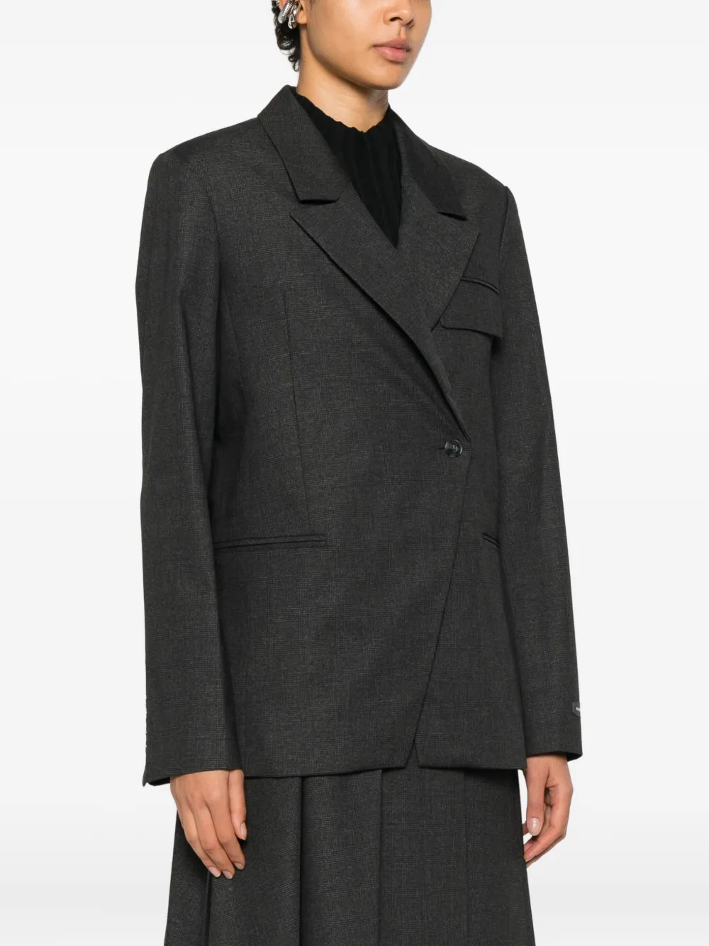 HERSKIND Asymmetrisch jack met zak Grijs