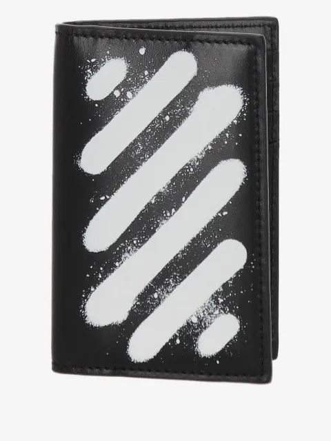Off-White cartera con motivo de rayas