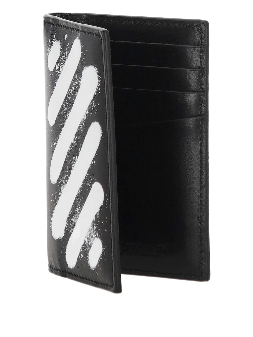 Off-white Stripe Wallets In Black
