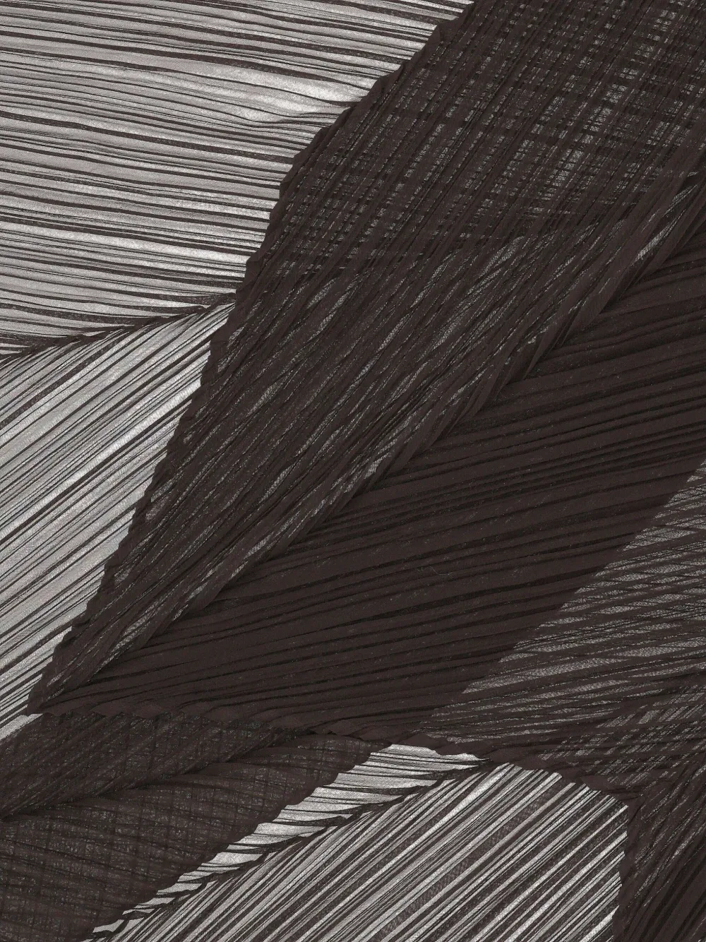 Pleats Please Issey Miyake Geplooide sjaal - Bruin