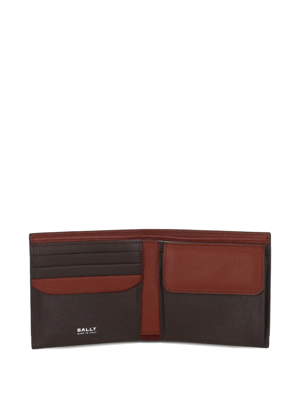 Bally Logo Leather Wallet In Brown