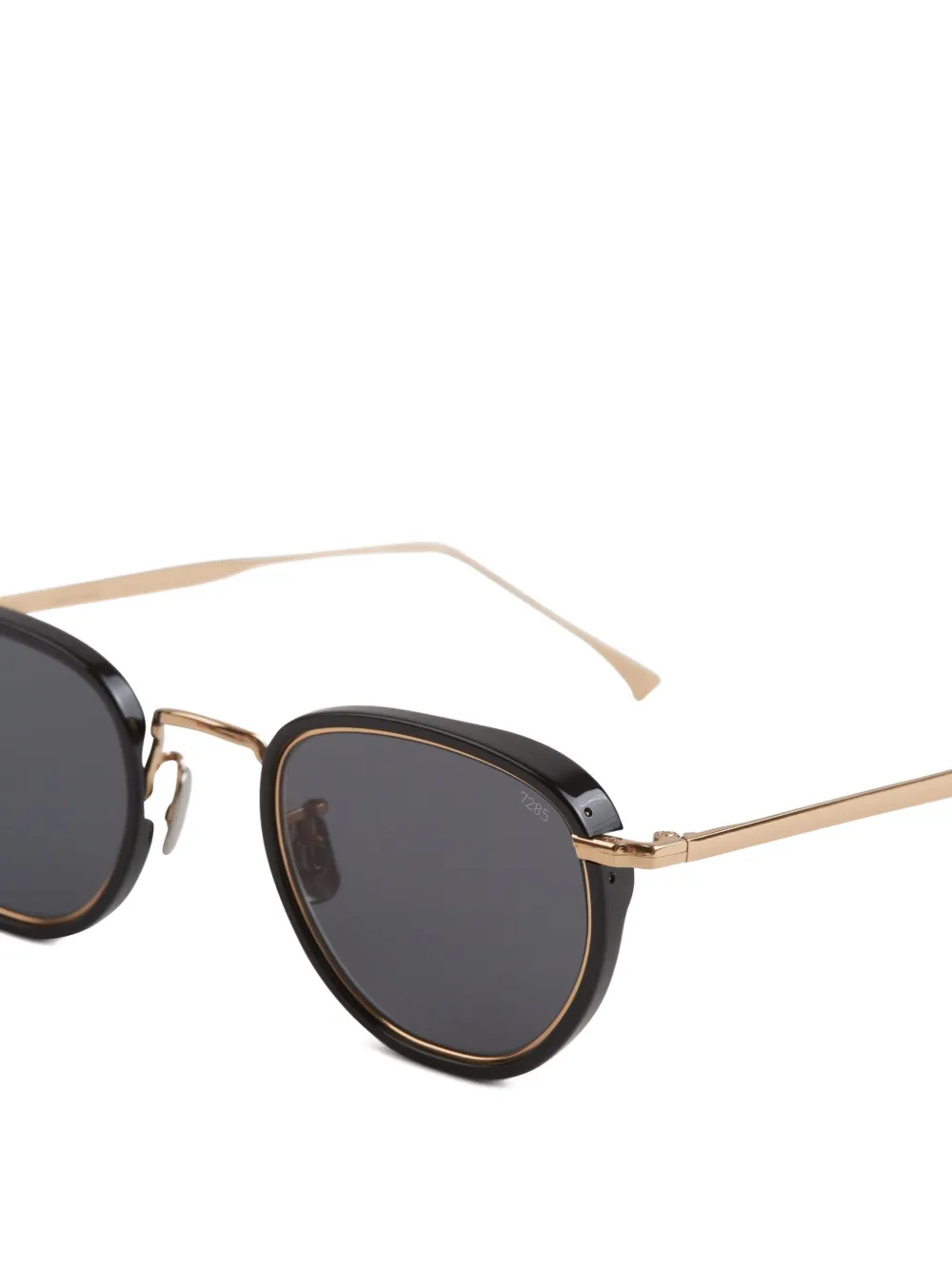 Eyevan7285 Zonnebril met rond montuur Zwart