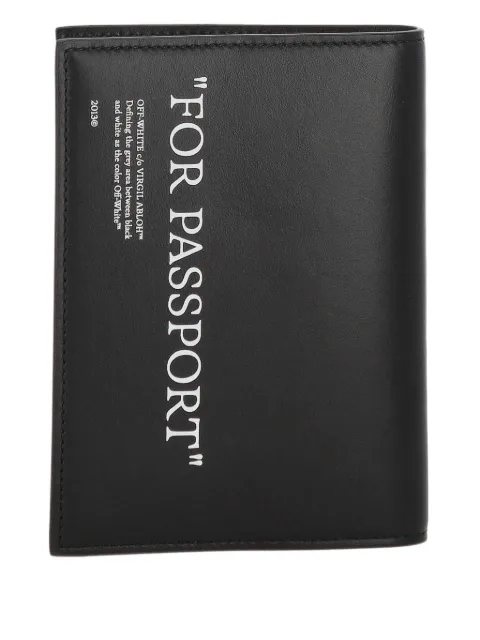 Off-White passport leather wallet
