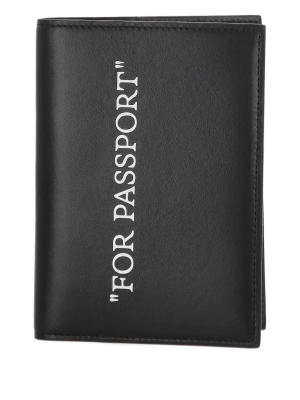 Off-White Quote Passport Wallet | Black | FARFETCH