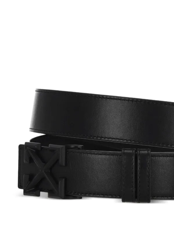 Off-White Arrow Buckle Leather Belt | Black | FARFETCH display picture 1