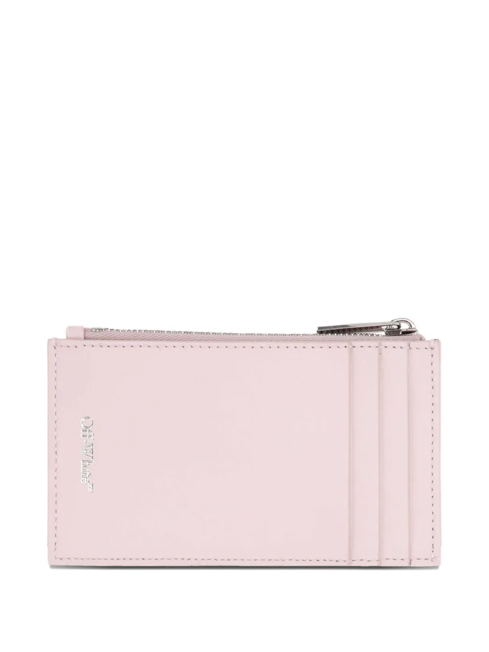 Off-White striped-print zip wallet - Roze