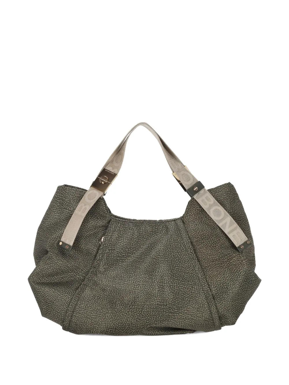 Borbonese medium logo-strap tote bag - Grijs