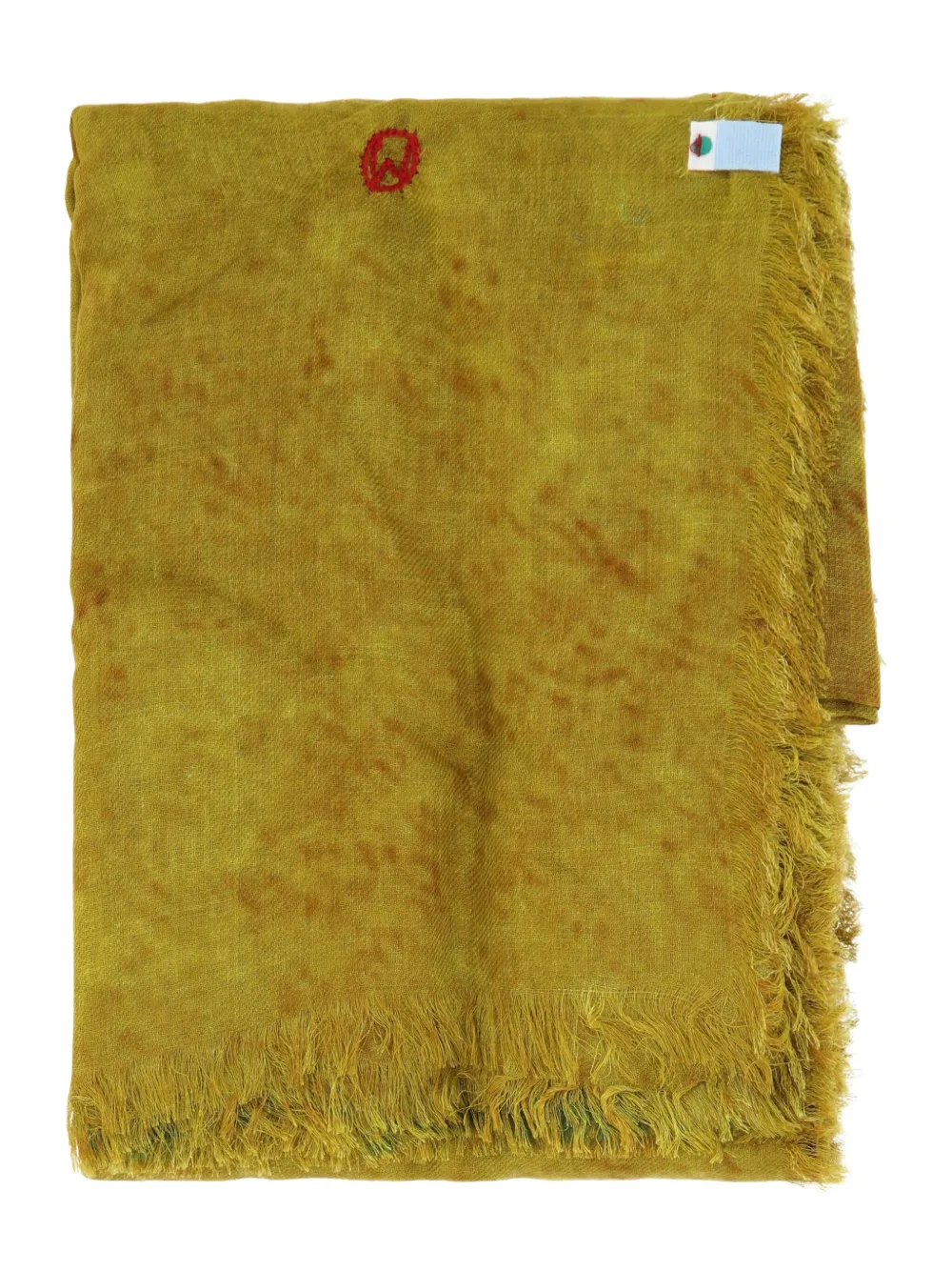 TALKING WALLS fringed scarf - Giallo