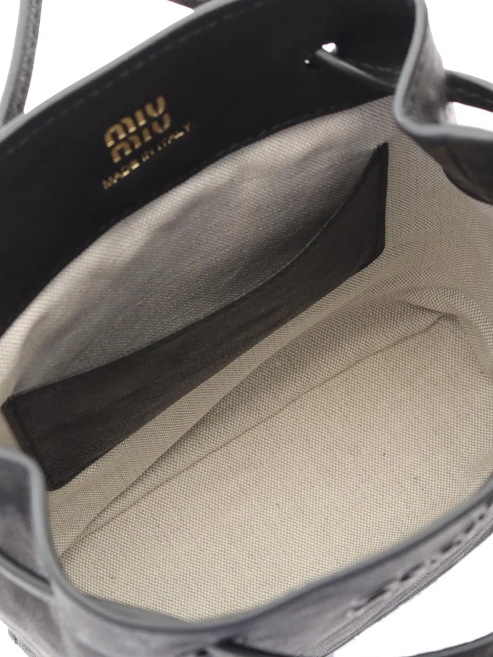 Pre-owned Miu Miu 2010-2025 Leather Nappa Aviator Satchel In Black