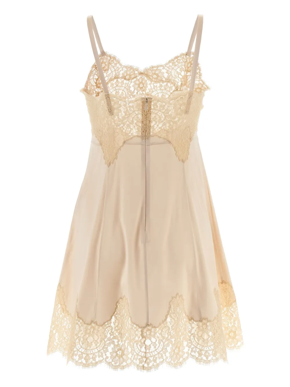 Dolce & Gabbana Lace-detail Mini Dress In Pink