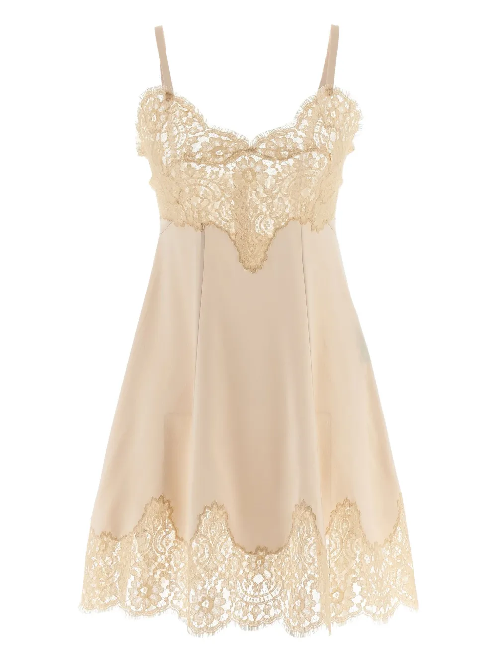 Dolce & Gabbana Lace-detail Mini Dress In Pink