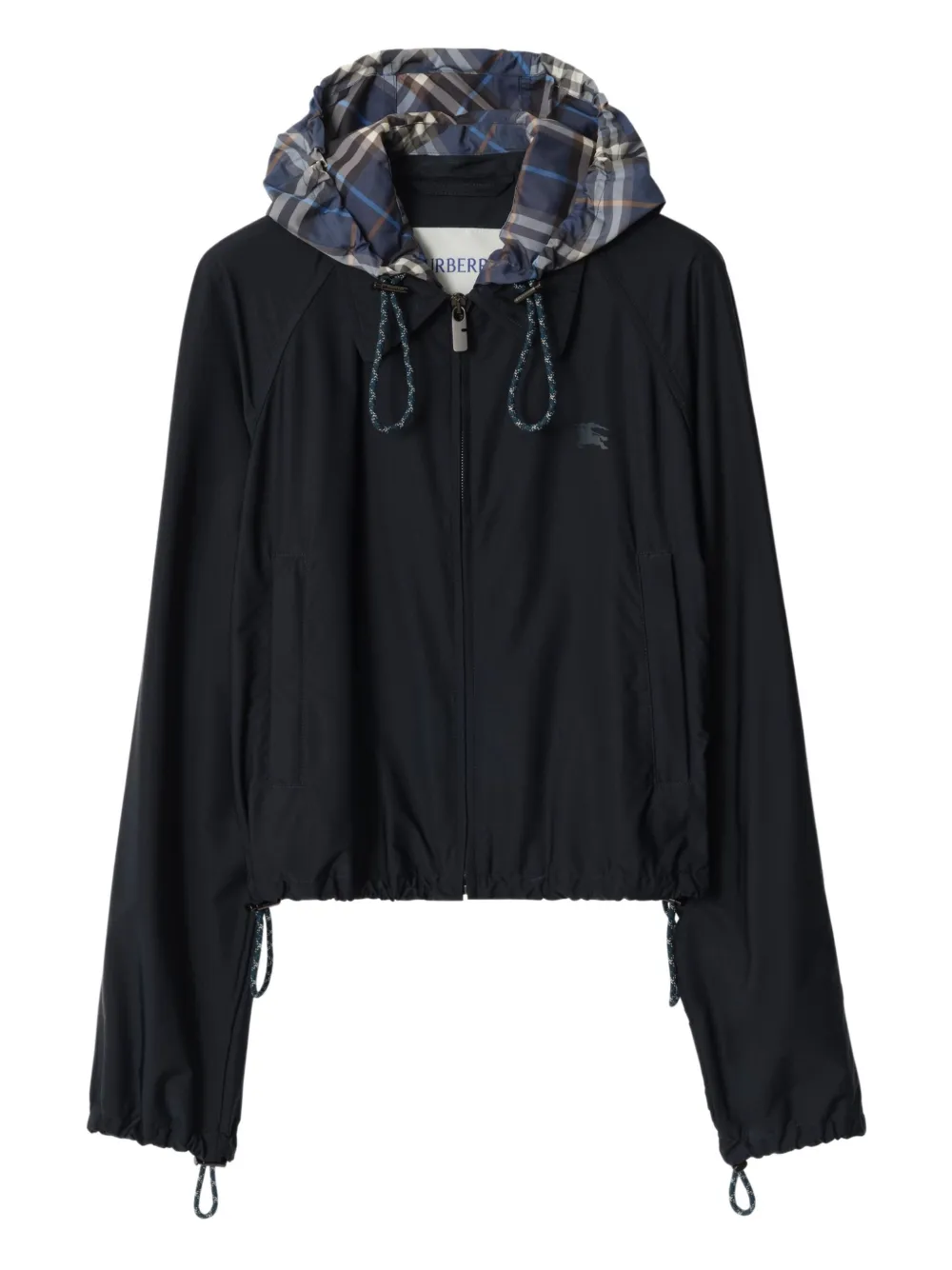 Burberry Detachable-hood Jacket In Blue