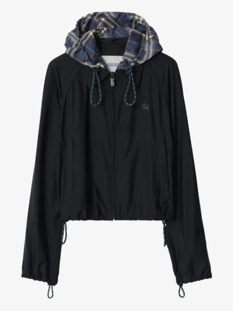 Burberry detachable-hood cropped jacket