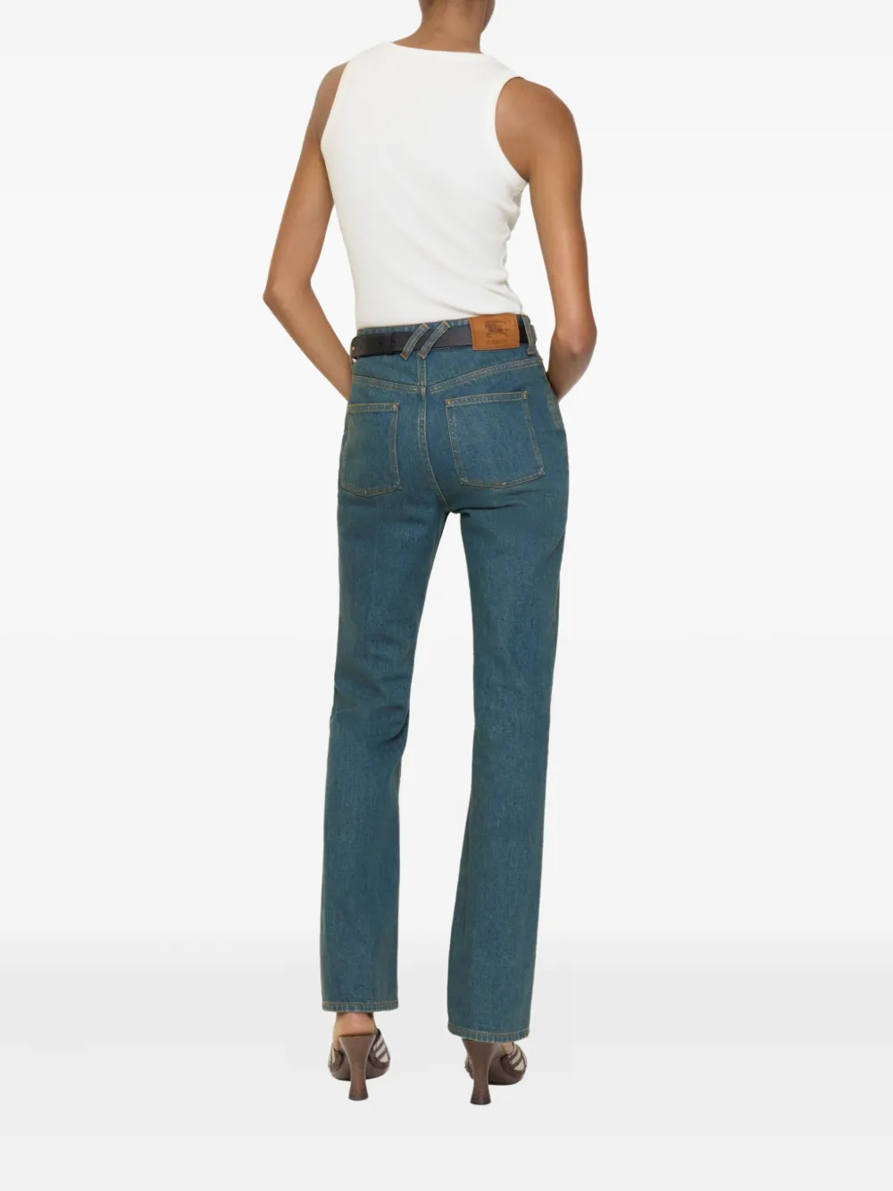  Burberry Five-pockets Equestrian Patch Jeans - Blue 