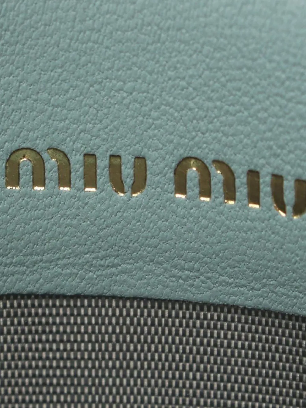 Pre-owned Miu Miu 2010-2025 Leather Matelasse Case Card Holder In Green