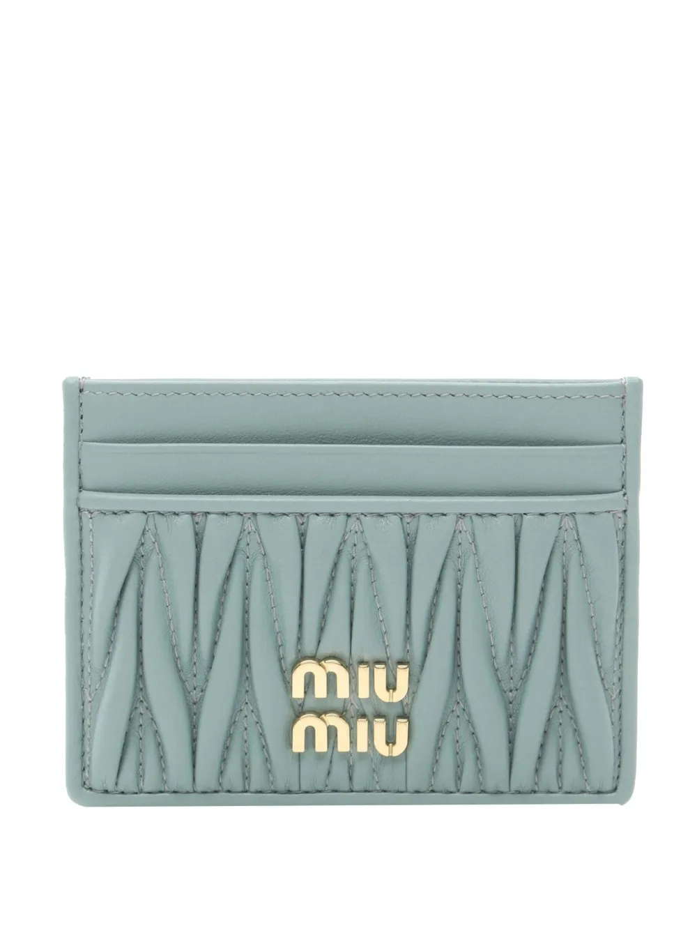 Miu Miu Pre-Owned tarjetero Leather Matelasse Case 2010-2025 | verde | Image 1