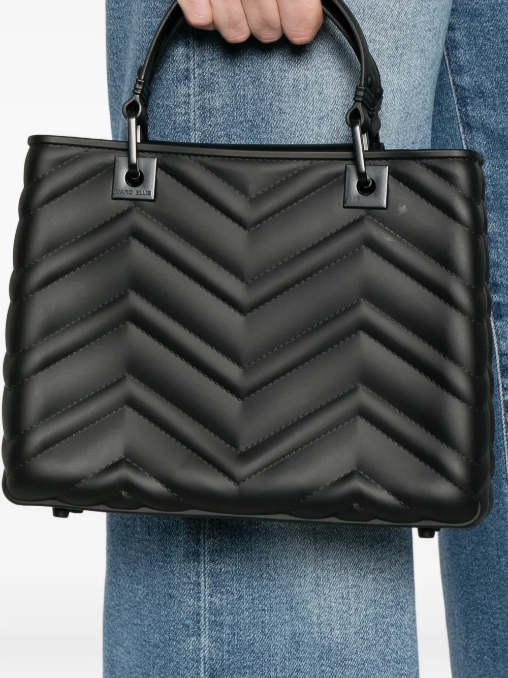Marc Ellis Flat Krissy chevron-pattern tote bag | Image 2