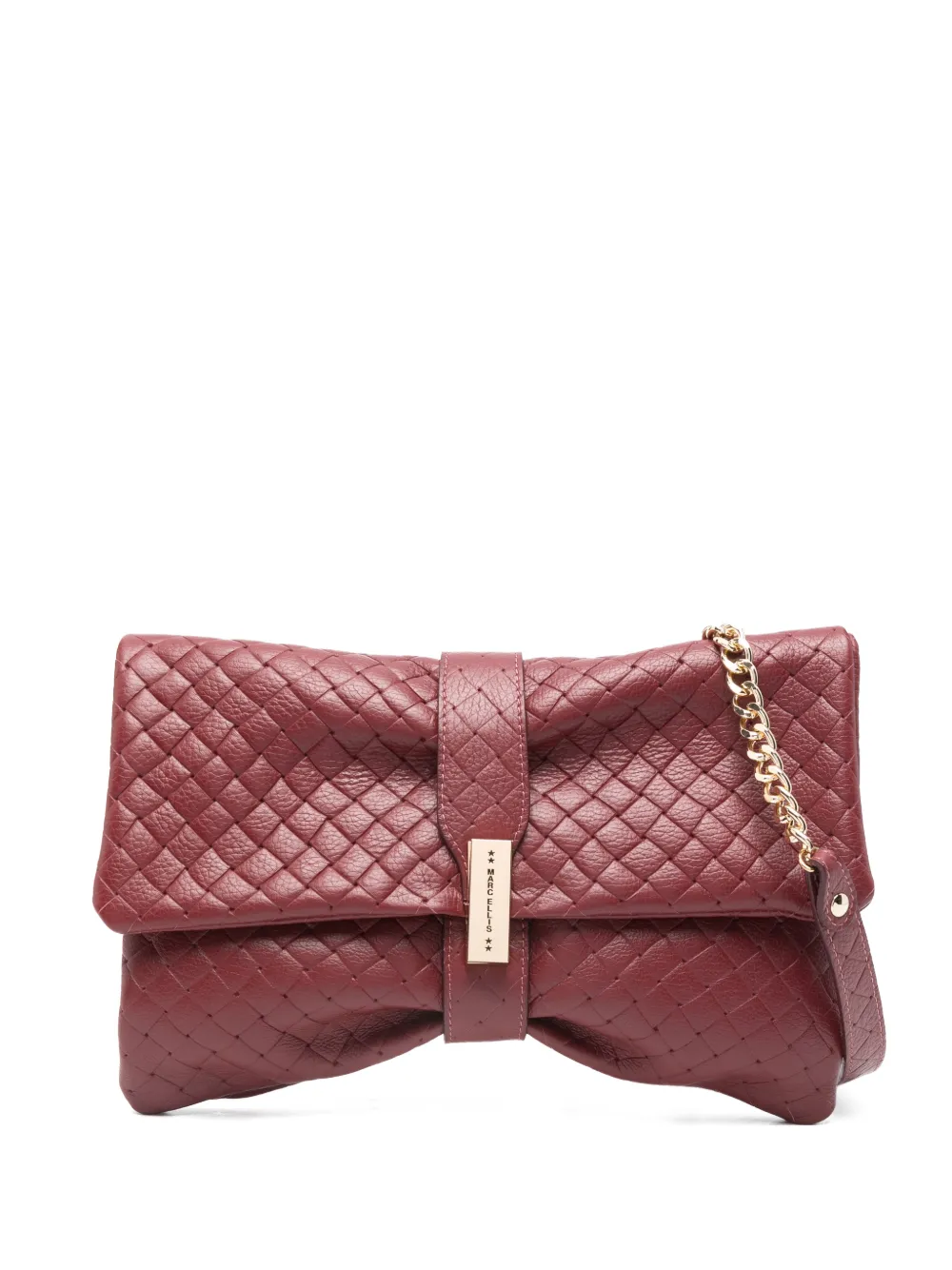 Marc Ellis logo-plaque clutch bag - Rosso