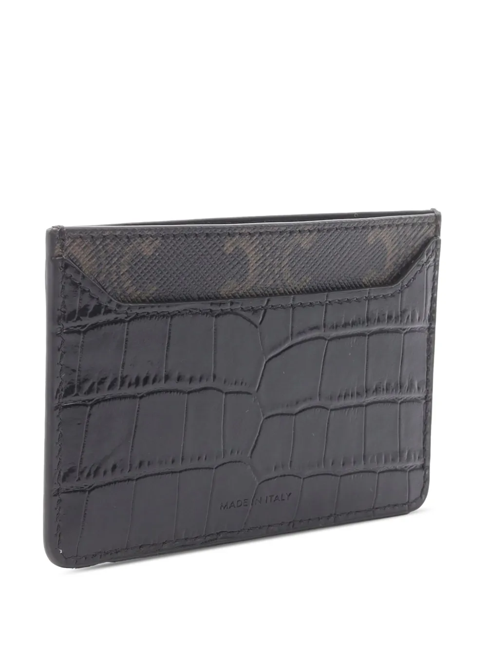 Celine Pre-Owned 2010-2025 Croc Embossed Leather Triomphe card holder | Image 2