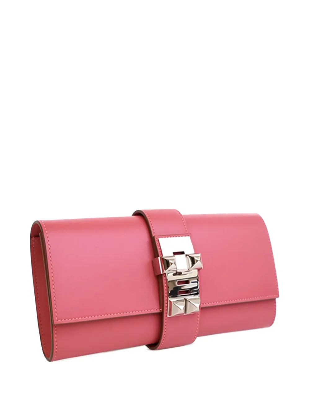 Pre-owned Hermes 2014 Tadelakt Medor 23 Clutch Bag In Pink