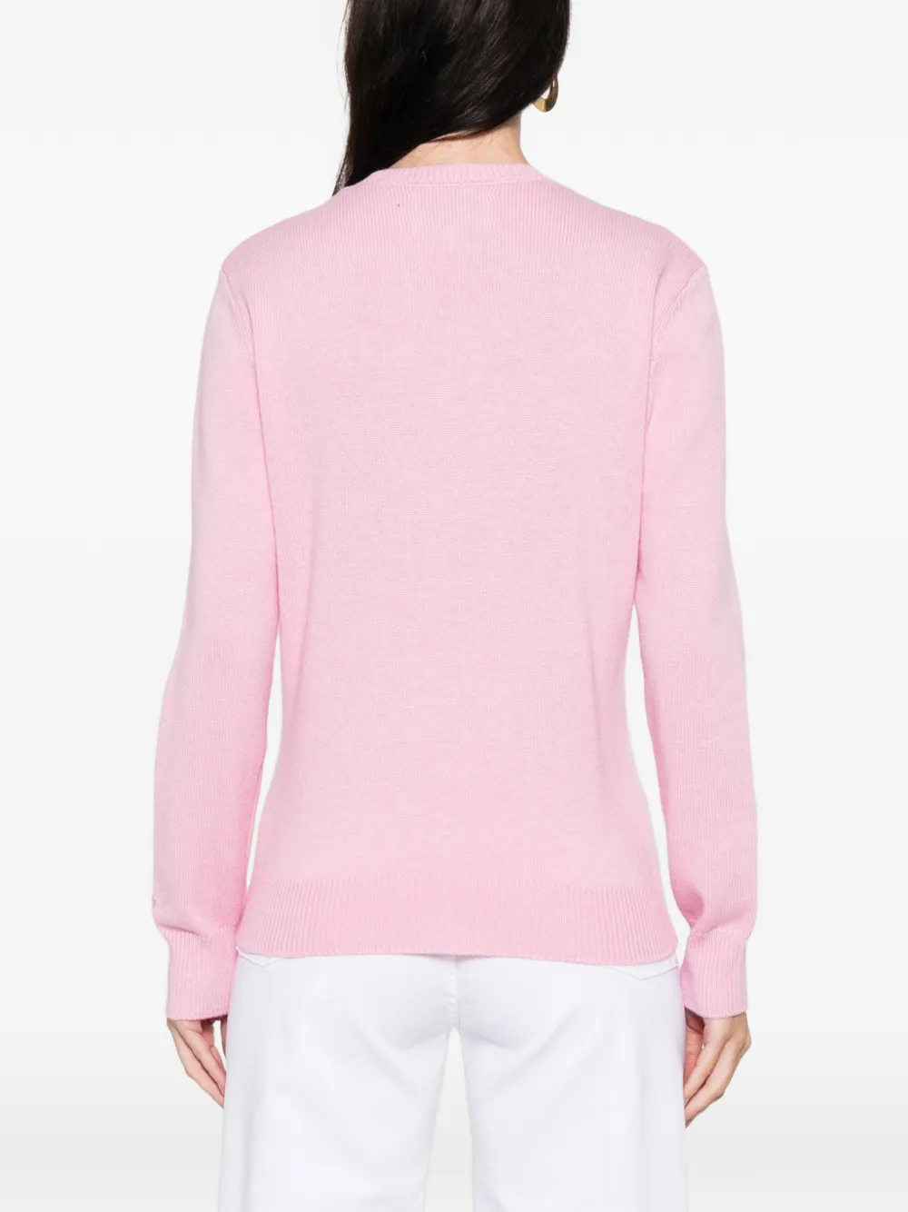 Mc2 Saint Barth New Queen Embroidered Sweater In Pink