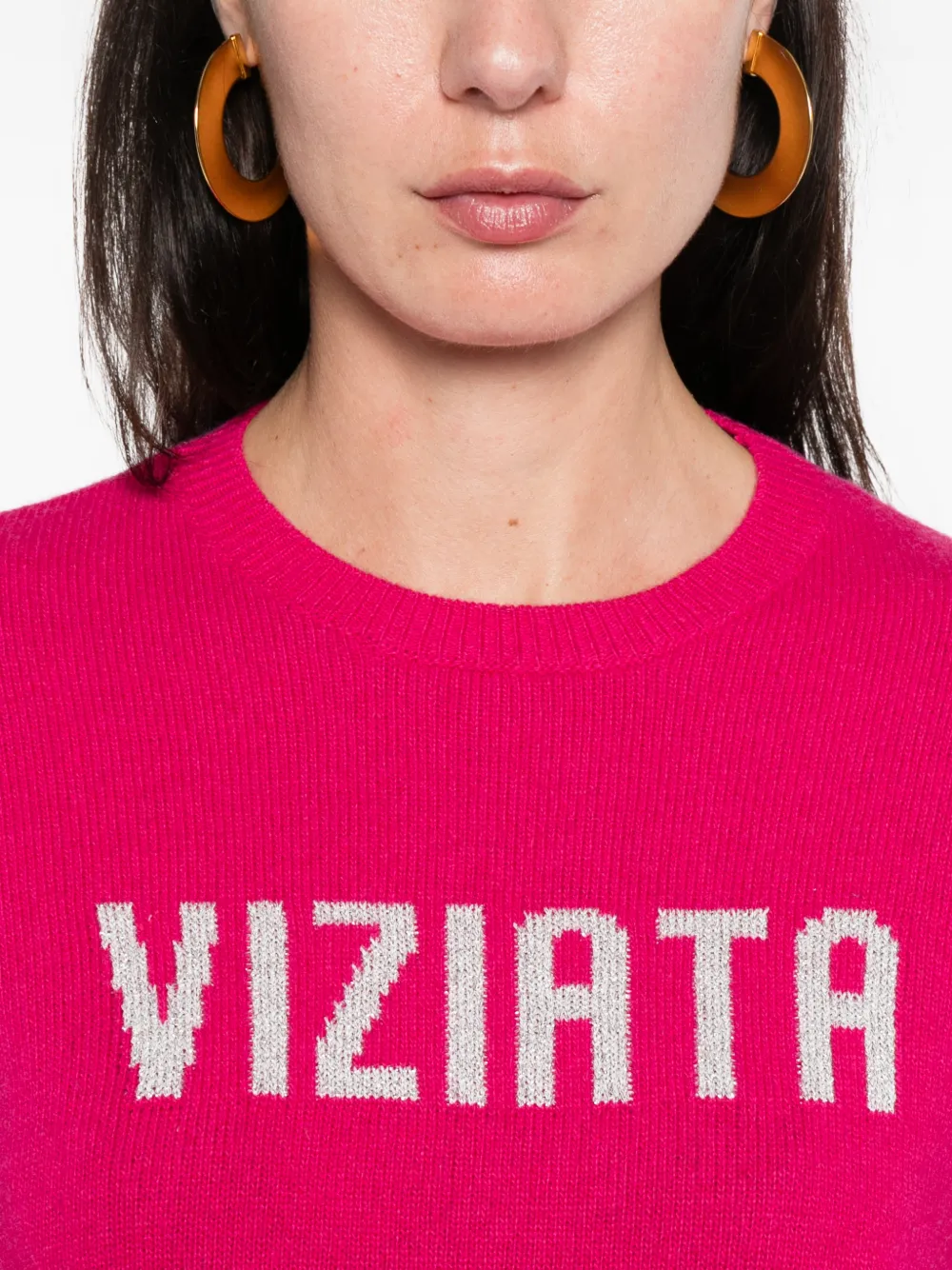 Mc2 Saint Barth New Queen Round-neck Sweater In Pink