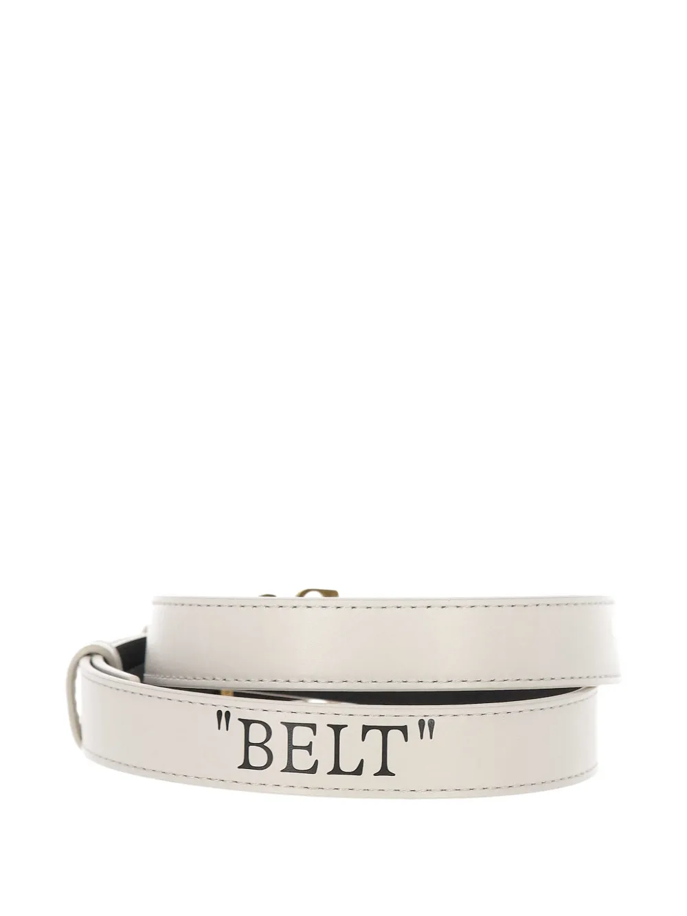 Off-white Signature Arrows Motif-buckle Leather Belt In Neutral