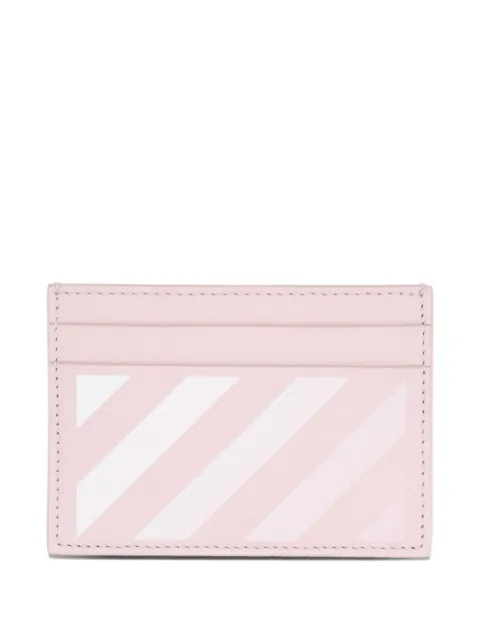 Off-White leather stripes cardholder