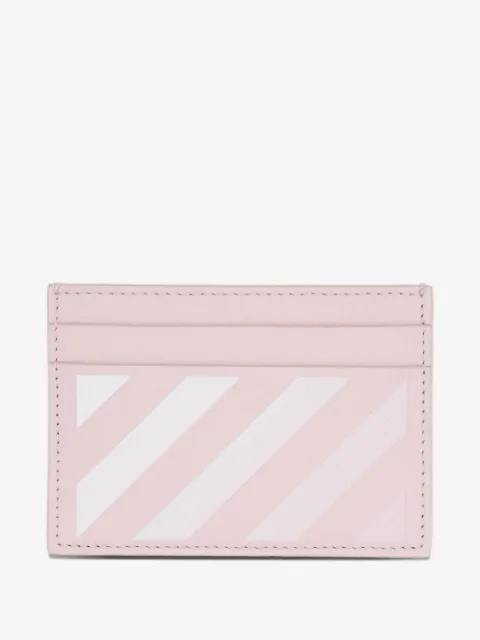 Off-White leather stripes cardholder