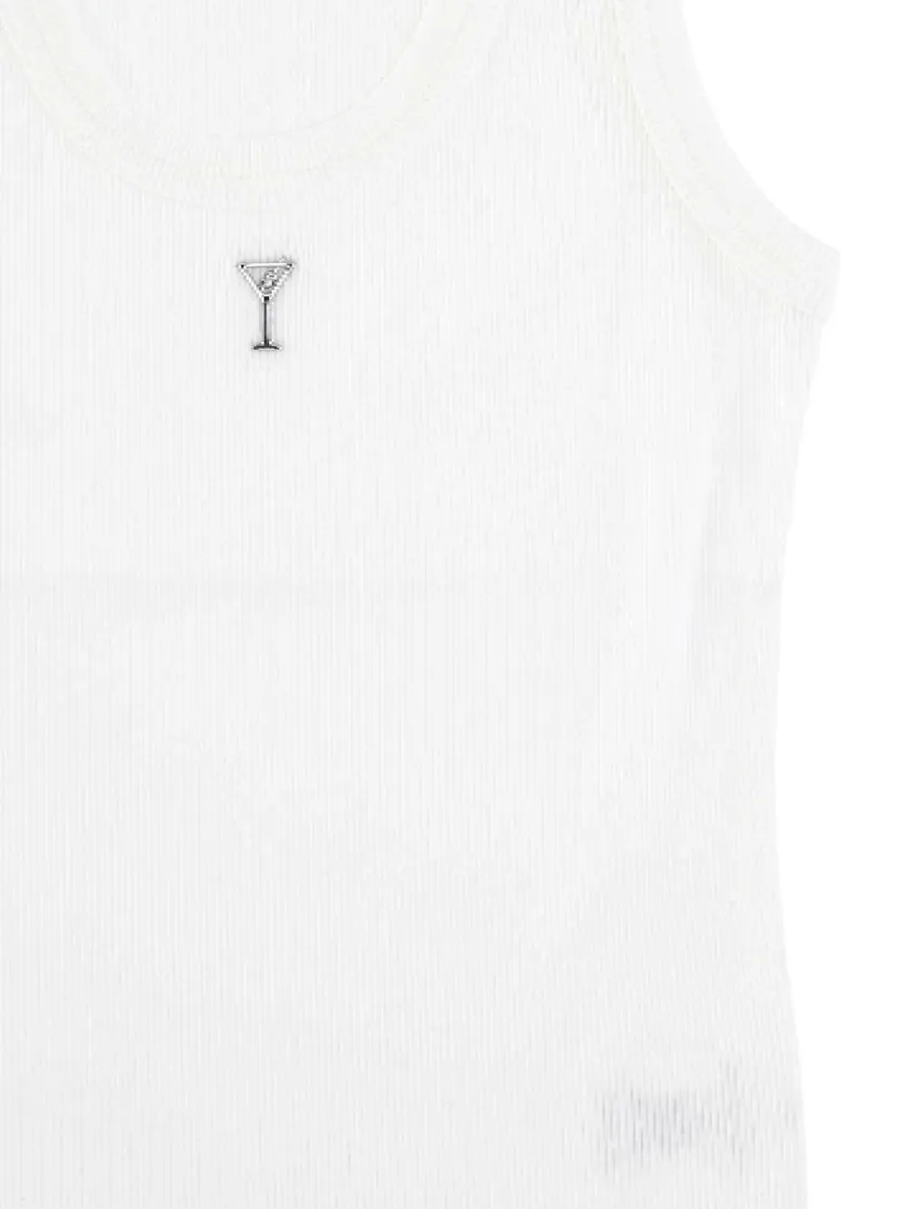 Retroféte Amani Ribbed Embellishment Tank In White