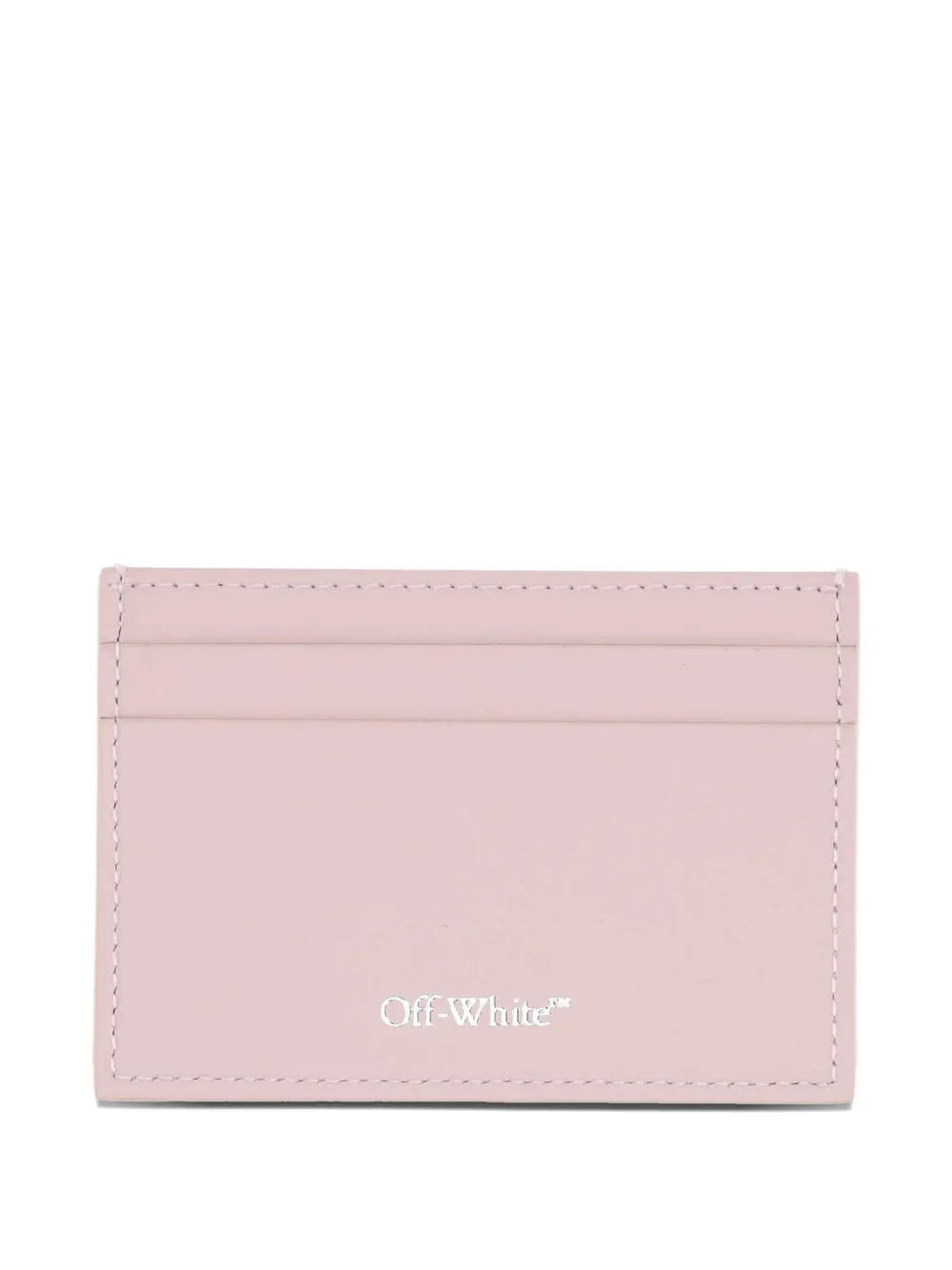 Off-white Rectangular Card Holder In Pink