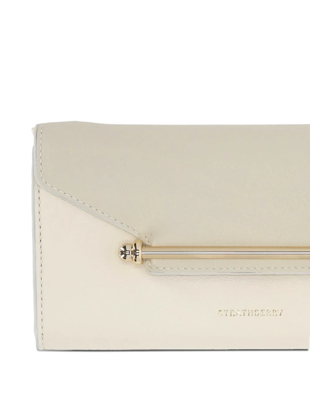  Strathberry Bar-detail Chain Wallet - Neutrals 