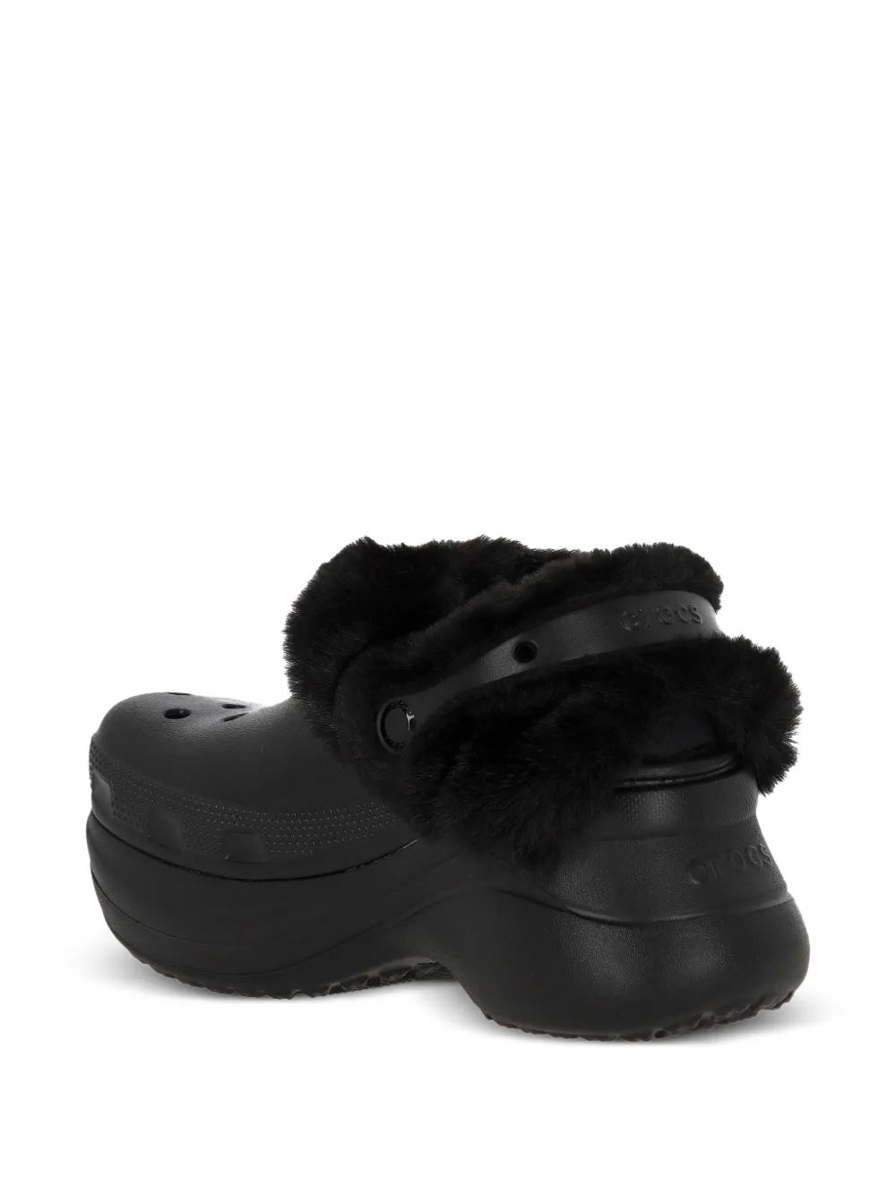  Crocs Bae Textured Lined Platform Slip-on - Black 