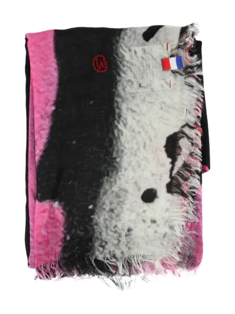TALKING WALLS Ela fluor frayed scarf
