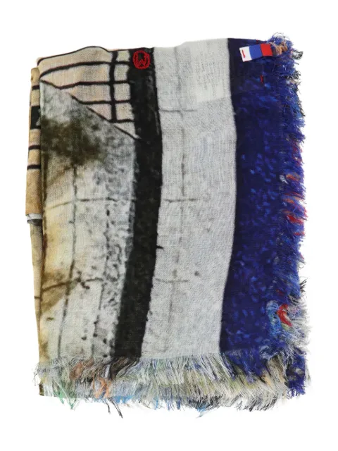 TALKING WALLS fringed scarf