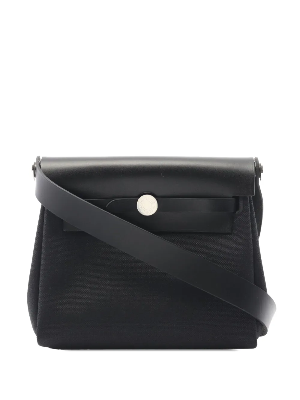 Hermès Pre-Owned 2024 ミリタリー トワル＆ヴァッシュ ハンター エールバッグ ジップ 20 ショルダーバッグ -