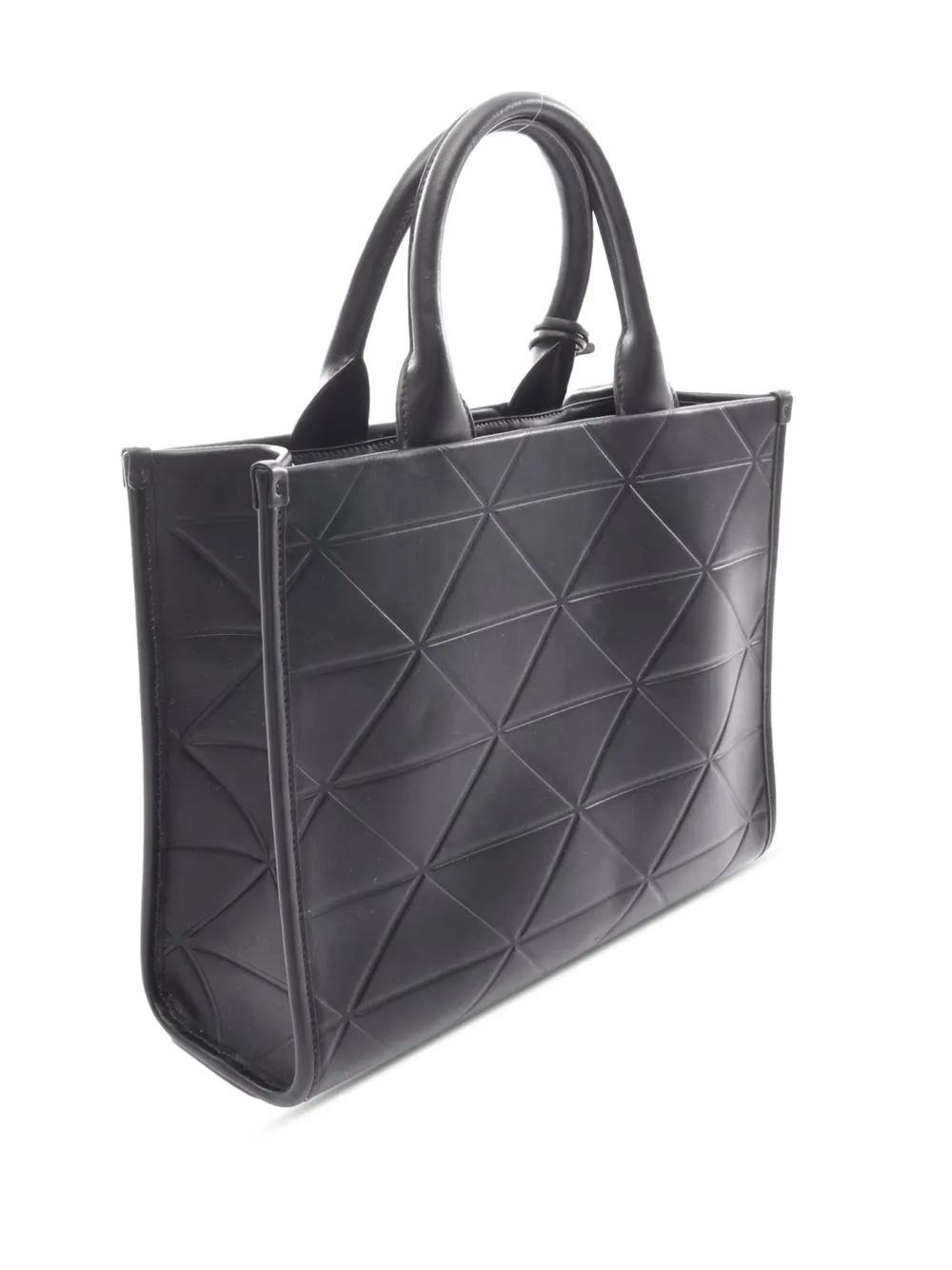 Pre-owned Prada 2013-2025 Soft Calf Leather Symbole Satchel In Black