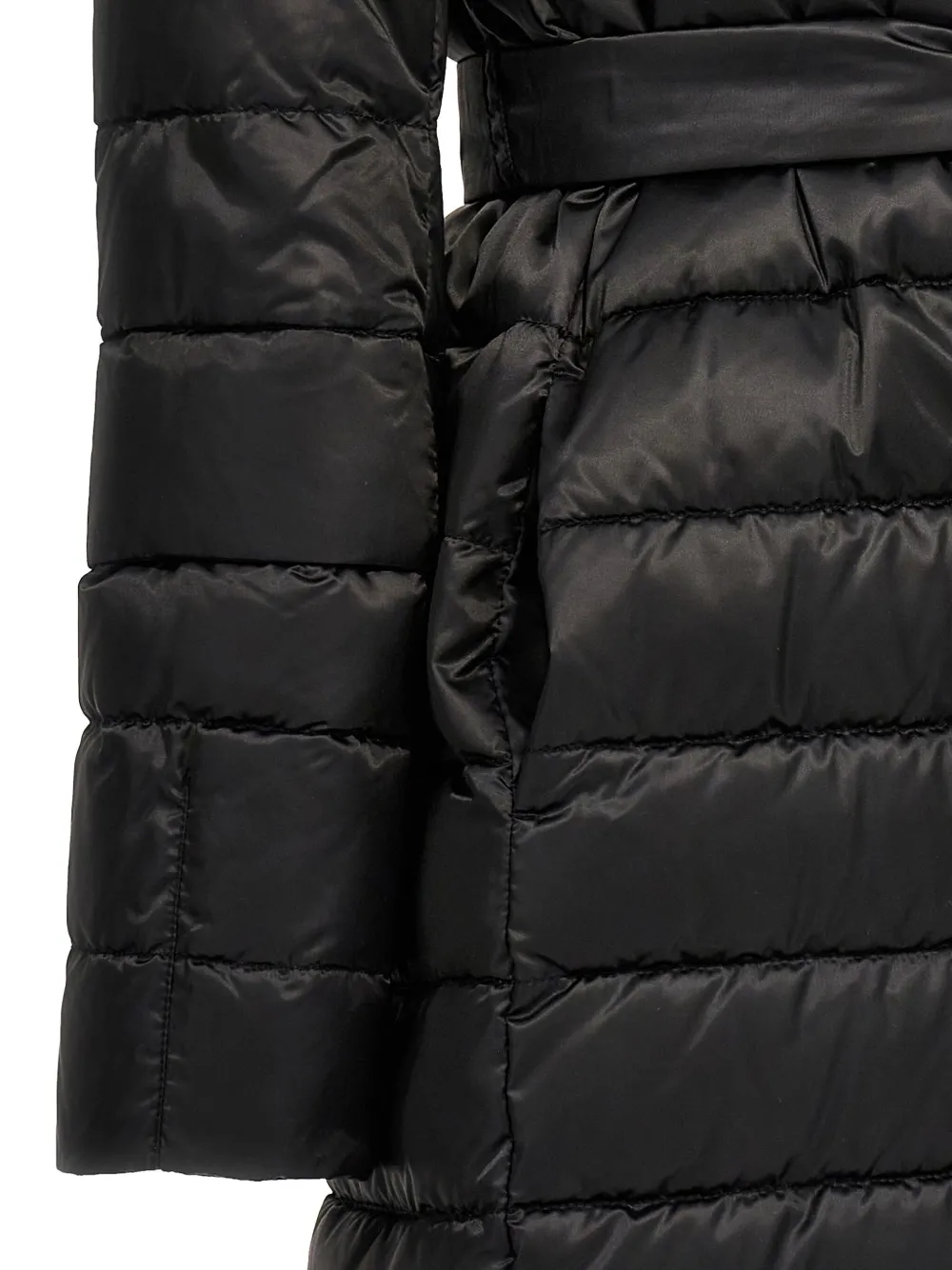Max Mara Novef Reversible Quilted Coat In Black