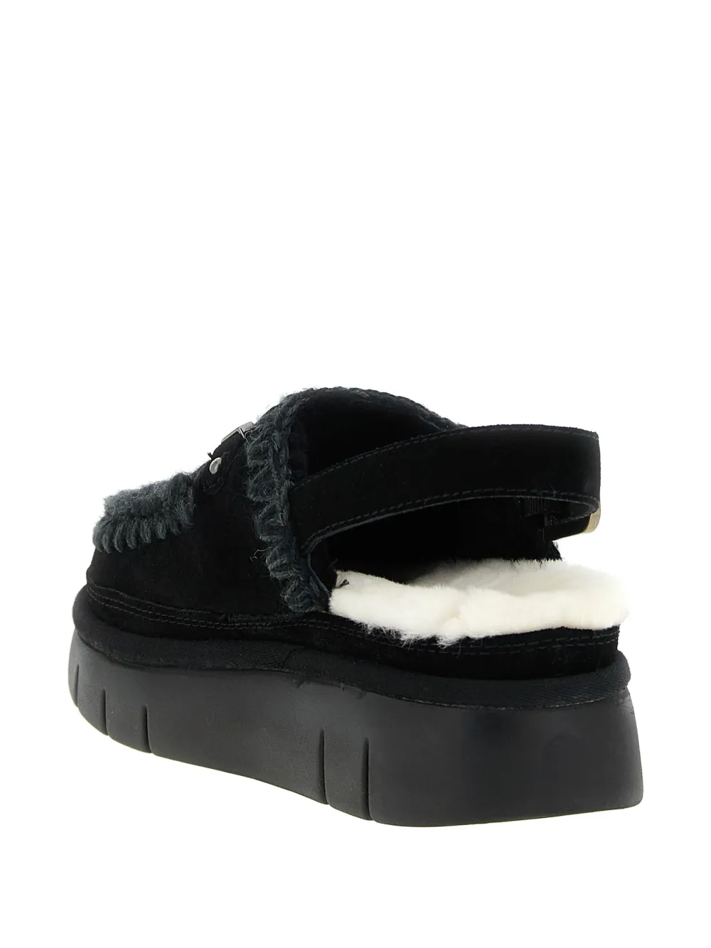 Mou Bounce round-toe boots Zwart