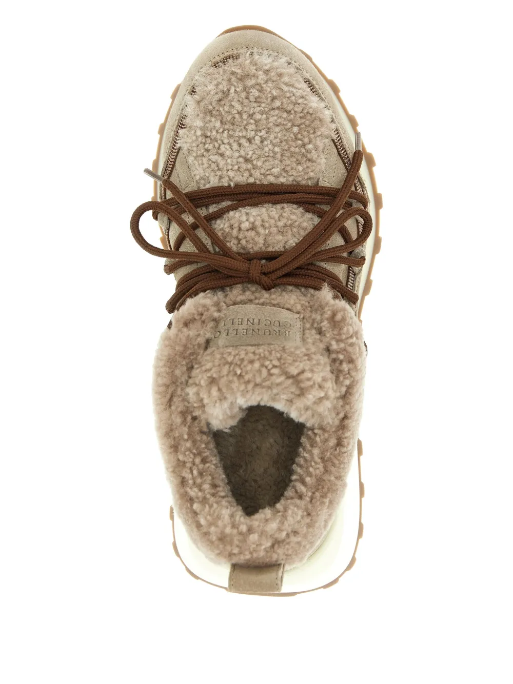 Brunello Cucinelli Chunky Sole Sneakers Pull Tab In Neutral