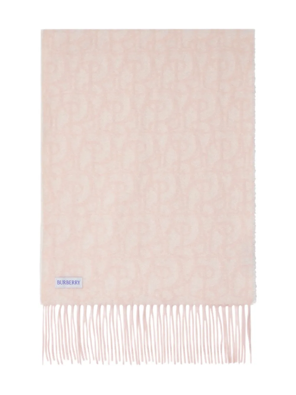 Burberry B Charm fringed scarf | Pink | Image 1