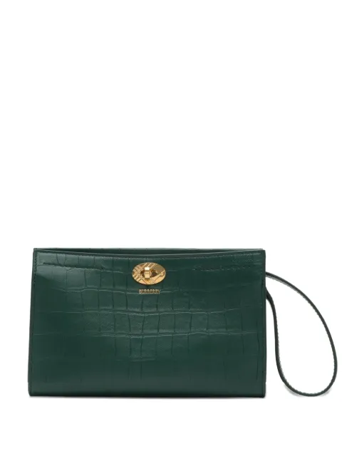 Burberry Cotswolds crocodile-effect leather clutch bag