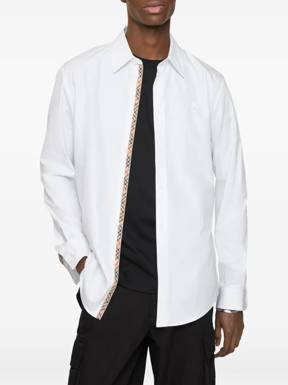 Burberry Oxford overhemd met Equestrian Knight-detail - Wit