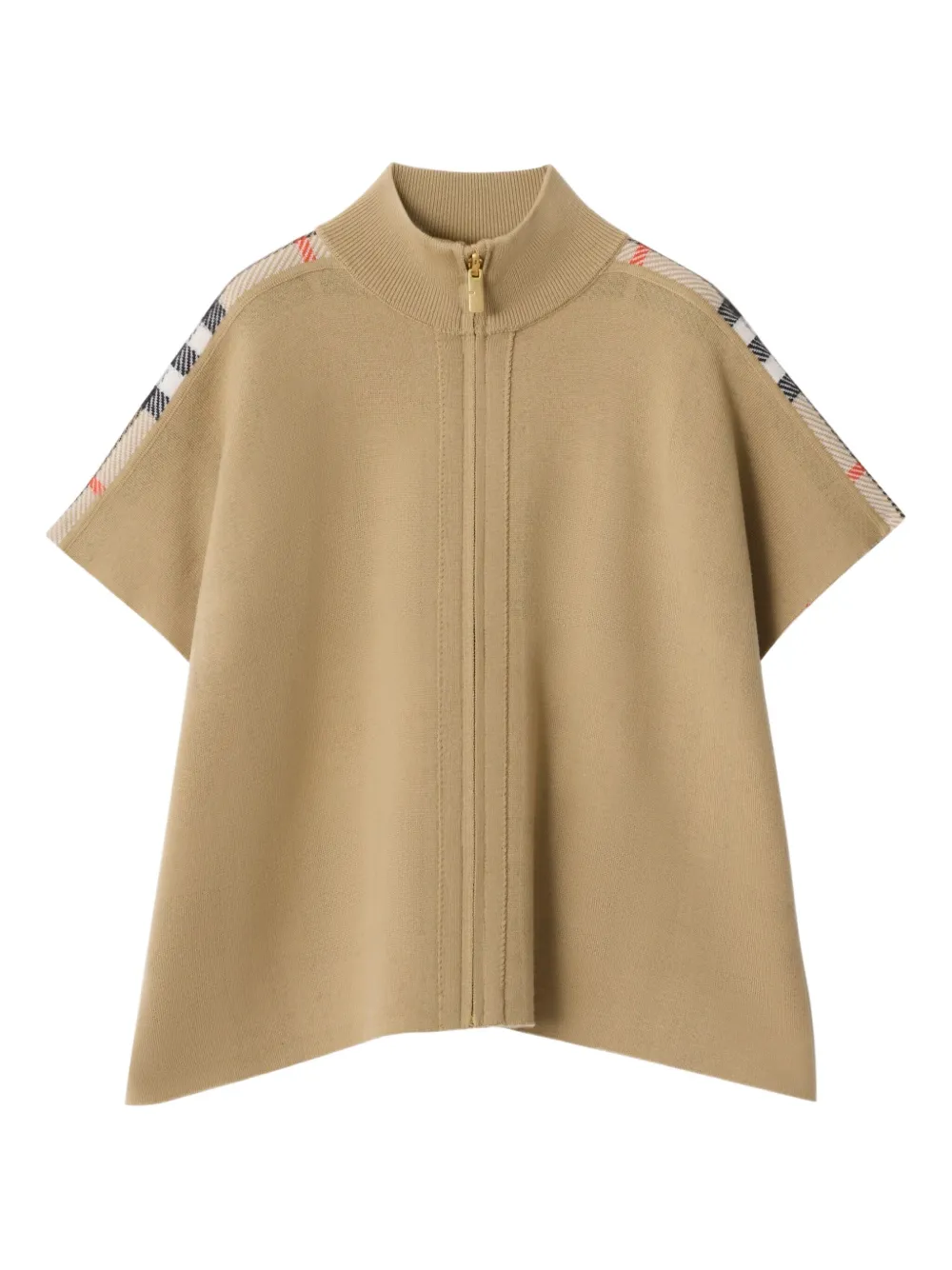 Burberry Reversible Check Wool Cape In Multi