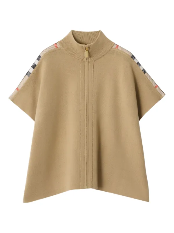 Burberry Kids リバーシブル チェック ケープ | ニュートラル