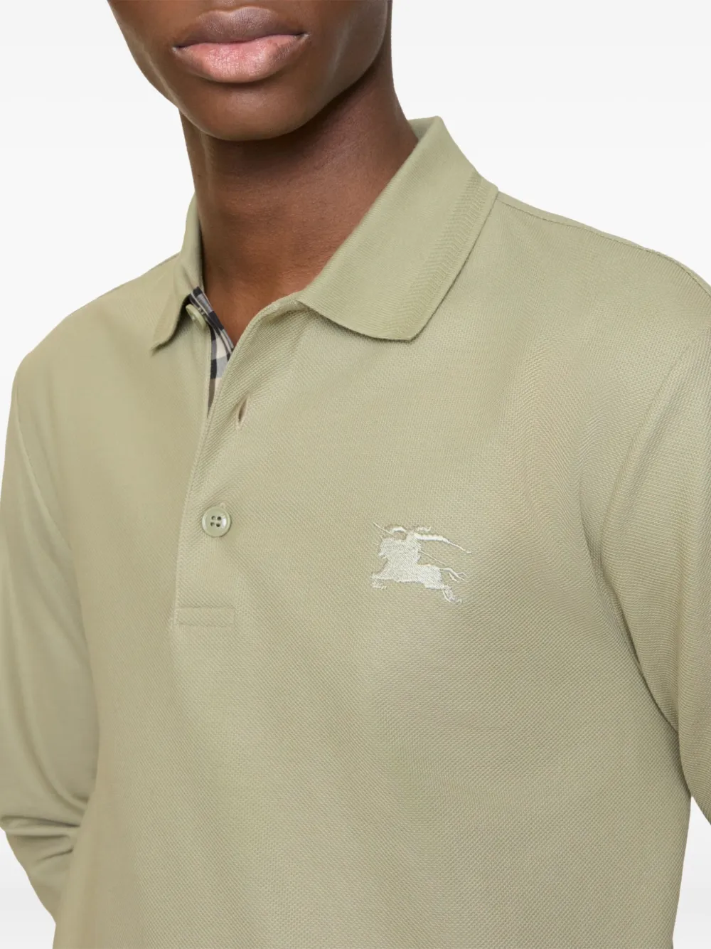 Burberry Poloshirt met lange mouwen Groen