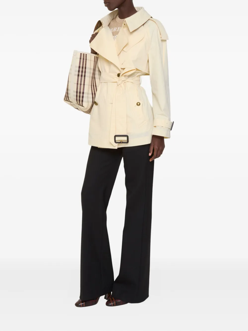 Burberry Fitzrovia trenchcoat met dubbele rij knopen en ceintuur Beige